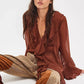 Women Sheer Lace Ruffled Flowy Tops Chiffon Frilly Layered Bell Sleeve Pirate Top Sexy See Through Blouse Mesh Shirt