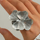 18 Styles Vintage Punk Petal Flowers Rings for Women 2025 Trend Goth Geometric Adjustable Rings New Year Party Jewelry