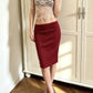 Sexy 2-Piece Set Women See Through Jacquard O-Neck T-Shirt+Bow Decoration Elastic Waist Skirt Summer Chic Party Suit