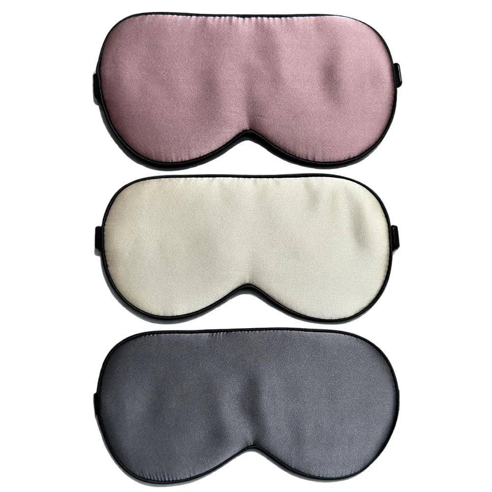 100% Real Mulberry Silk Sleep Mask Eye Covers for Sleeping Blindfold with Adjustable Strap Comfortable Super-Smooth