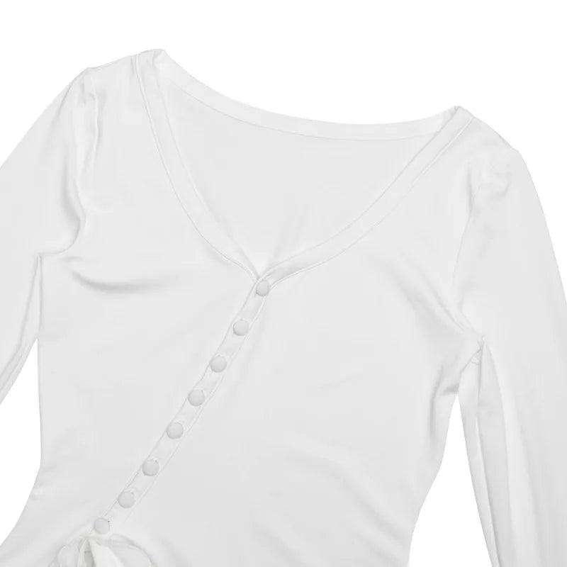Button Up Flare Sleeve Ruffled Tiered Dress Fall Fashion Sexy Pink Mini Dresses for Woman Clothes