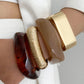2025 Trendy Stacking Resin Bangles for Women Men Hip Hop Irregular Chunky Cuff Bracelets Charm Accessories Jewelry