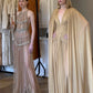 Fashion Elegant Maxi Dress Women Folds Mesh Cloak See Through Hem v-Neck Tassel Wedding Party Summer Trend Chic Vestidos