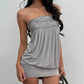 Sparkling Sequin-embellished Strapless Micro Mini Dress Sexy Black Club Dresses for Woman