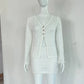Sexy Knit Skirt Two Piece Sets Women Fashion Hollow Out V Neck Long Sleeve Cardigans And Mini Skirt Matching Sets