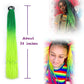 Synthetic Colored Braided Ponytail Hair Extension Rainbow Color Braids Pony Tail With Elastic Band Girl's Pigtail