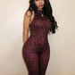 Wild Midnight Street Romper Women  Leopard Print Halter Backless Bandages Sleeveless Fashion Club Party Playsuits
