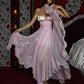 Irregular Hem Patchwork Maxi Dress Women Low-Neck Ruffles Sleeveless Skinny Summer Elegant Chic Birthday Party Vestidos
