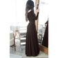 Off Shoulder Long Sleeve Pleated Dresses Women' S Clothes Solid Color French Elegant Maxi Dress Autumn