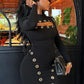 Hollow Hipster Slim Women Dress Metal Hole Y2K Sexy Full Sleeve Tight Fall Midnight Clubwear Party Stretch Mini Bodycon