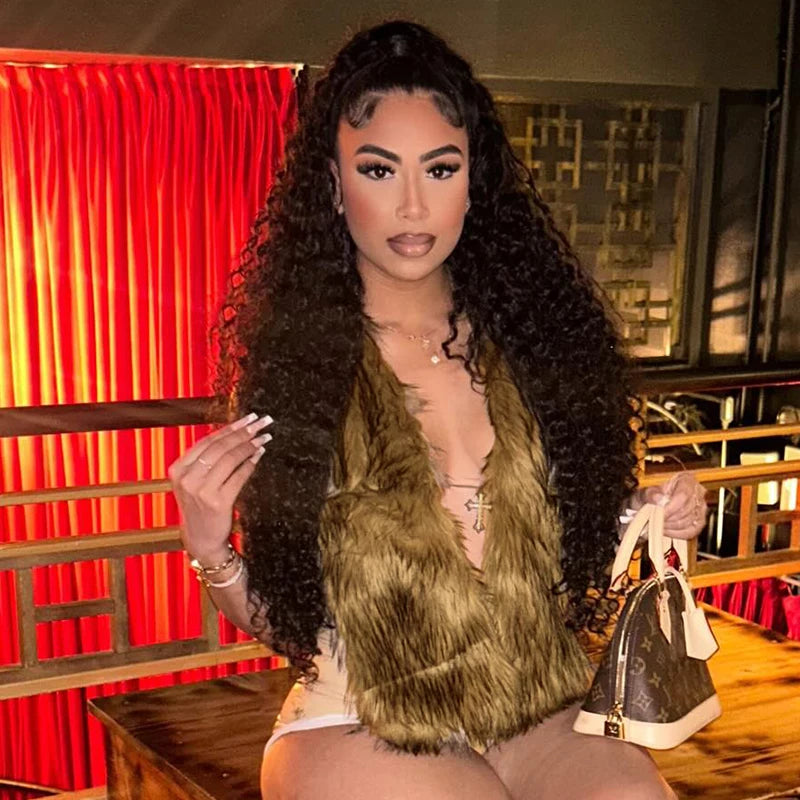 Halter Furry Tank Tops Women Sexy Backless Bandage Y2K Summer Trend Midnight Party Clubwear Hipster Wild Basic Vest