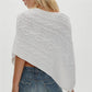 Women Asymmetrical Knit Poncho Cable Knitted Wrap Shawl Sweater Crochet Y2K Fall Cape Tops Vacation Beachwear