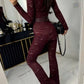 Lace Print Long Sleeve Jumpsuits Women Overalls Fashion Autumn Winter New Two Layer O Neck Slim Fit Sexy Jumpsuits
