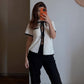Women Basic Knit Tops Casual Tie Front Cardigan Contrast Color Summer Short Sleeve T-Shirts Streetwear Aesthetic Clothes