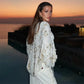 Women Sequin Cardigan Shirt Sparkly Long Sleeve Tie Open Front Shirts White V Neck Cardigans Top Going Out Streetwear