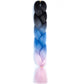 24 Inch Jumbo Box Braids Extensions Synthetic Braiding Hair DIY Hair Braids For Children Pink Purple Yellow Gray