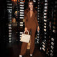 Long Sleeve Deep V Neck Ruched Flare Jumpsuit Going Out Outfit White Jumpsuits for Woman Elegant for Wedding