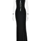 Elegant Hollow Women Maxi Dress Y2K Luxury Sexy Fringed Metal Trim Vacation Banquet Trend Fit Birthday Party Vestidos