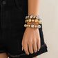 Goth Vintage Big CCB Chain Bracelets Women Trendy Classic Elastic Strand Beads Charm Bangles Grunge Couple Hand Jewelry