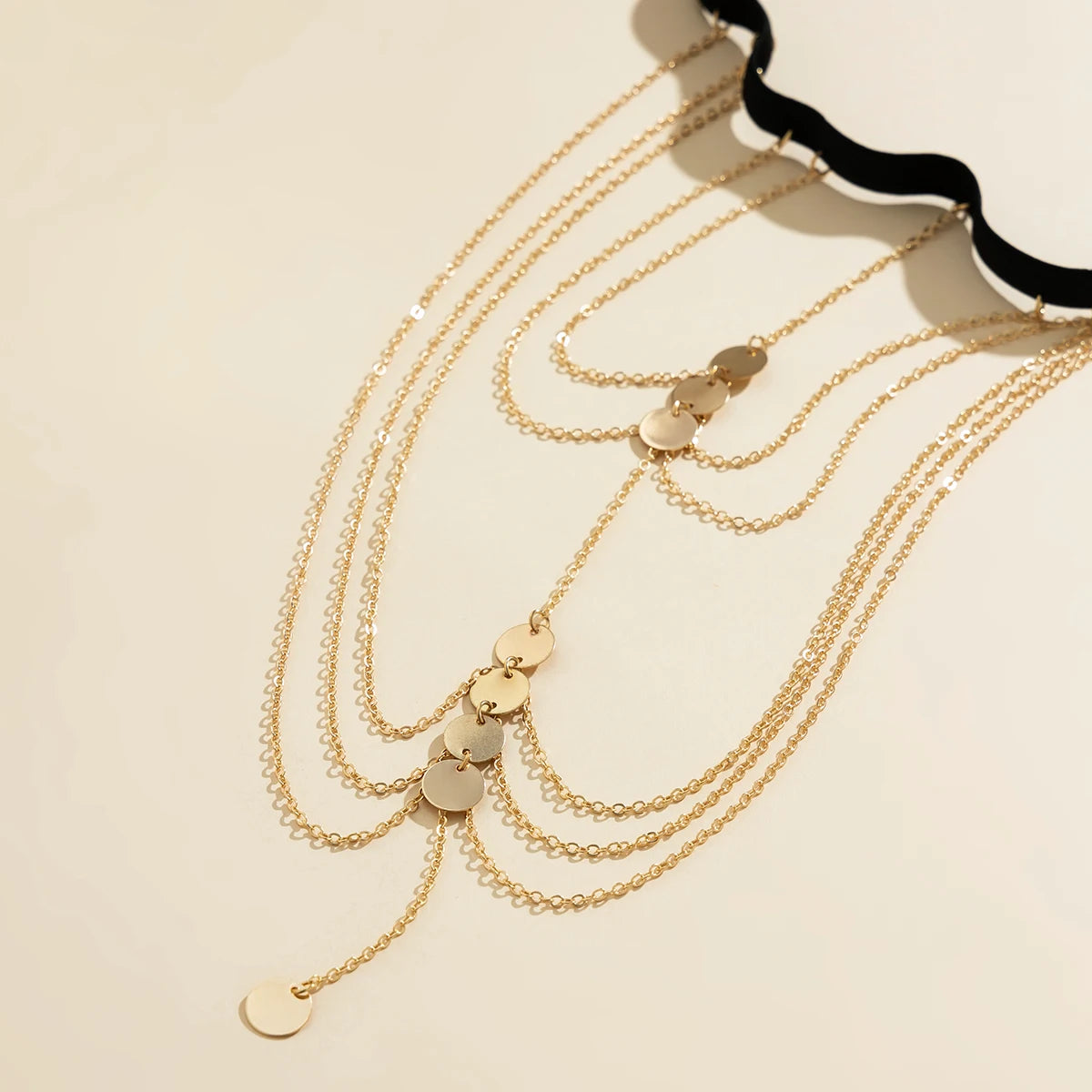 Boho Multilayer Elastic Band Star Sequin Tassel Leg Thigh Chain Women Wed Bikini Summer Body Jewelry Wed Accessories