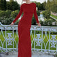 Long Sleeve Ruched Maxi Dress High Quality Elegant White Dresses Woman Fall Clothes