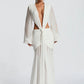 Deep V Neck Long Sleeve Sexy Maxi Dress Women Gown Fashion Hollow Out Backless Ruched Club Party Long Dress Elegant