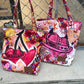 Y2K Plaid Cherry Hand Drawn Graffiti Large Capacity Tote Bag For Women
