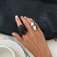 Retro Punk Smooth Water Drop Rings Women Creative Unique Wide Thick Resin Finger Ring Fashion Jewelry Accessories 2026 New