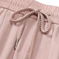 Women's Sweet Ruffle Hem Shorts with Elastic Drawstring Waist, Soft Solid Loose Wide Leg Culotte Shorts for Summer