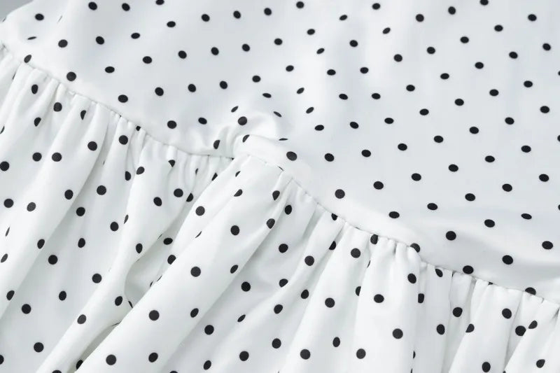 Polka Dot Print White Strapless Mermaid Dresses Elegant Occasion Dresses Woman Evening Party Wear