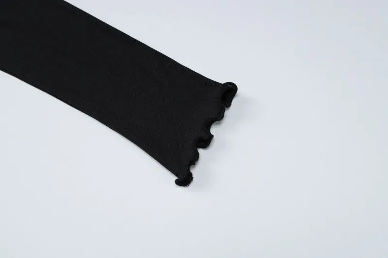 One Shoulder Long Sleeve Top Sexy Black T Shirts Trending 2025 Fall Clothes for Woman