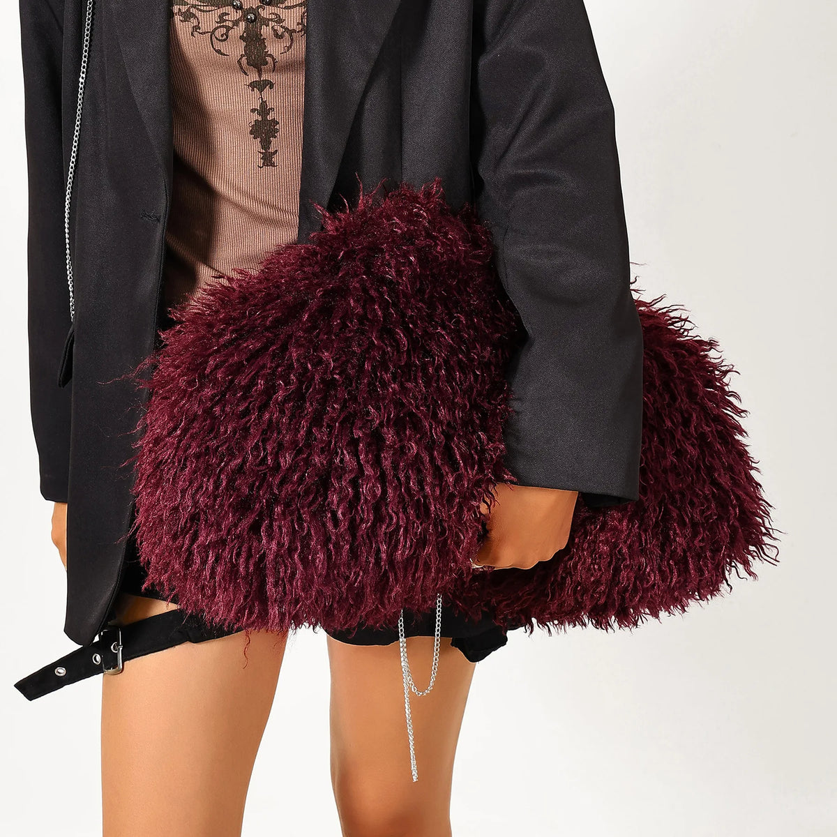 2026 Women's Bag NEW Pouch Fluffy Plush Cloud Dumpling Bags for Women Handbags Faux Fur Bags Imitation Wool Bag Large Clutch