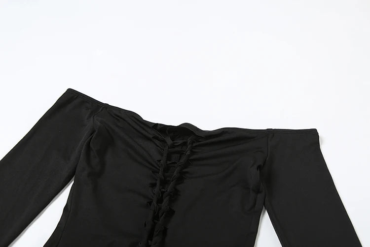 Hollow Knot Playsuit Women Slash Neck Summer Sexy Exposed Coquette Skinny Hottie Midnight Club Party Stretch Romper