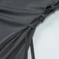 Side Lace Up Long Sleeve Maxi Dresses for Women Autumn Winter Clothes Elegant Ribbed Knitted Black Dress