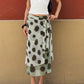 Dots Mesh Patchwork Long Skirts Woman Summer Trend Elastic Waist Wrap Hip High Street Ruched Elegant Style Bottoms