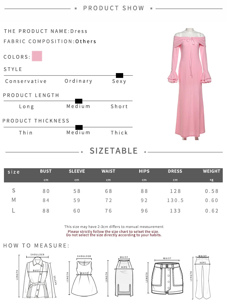 Ruched Elegant Maxi Dress Women Slash Neck Shirring Off Shoulder Backless Tierred Flared Sleeve Solid Skinny Vestidos