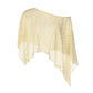 Casual Knit Sheer Poncho Asymmetrical One Shoulder Cover Up Summer Tops Women T Shirts