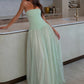 Mesh Patchwork Gown Dress Woman Sexy Wrap Chest Backless Shape Waist Robe Midnight Prom Party Ruched Elegant Vestidos