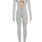 Backless Sexy Jumpsuit Women Basic Classics Deep V Neck Full Sleeve Backless Trend Midnight Clubwear Workout Overalls