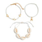 3Pcs/Set Bohemia Conch CCB Rice Beads Anklets for Women 2025 Summer Beach Vacation Foot Chains Jewelry Accessories Gift