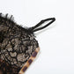 Leopard Print Sexy Dress for Woman Night Club Outfits Lace Trim Spaghetti Strap Backless Mini Dresses