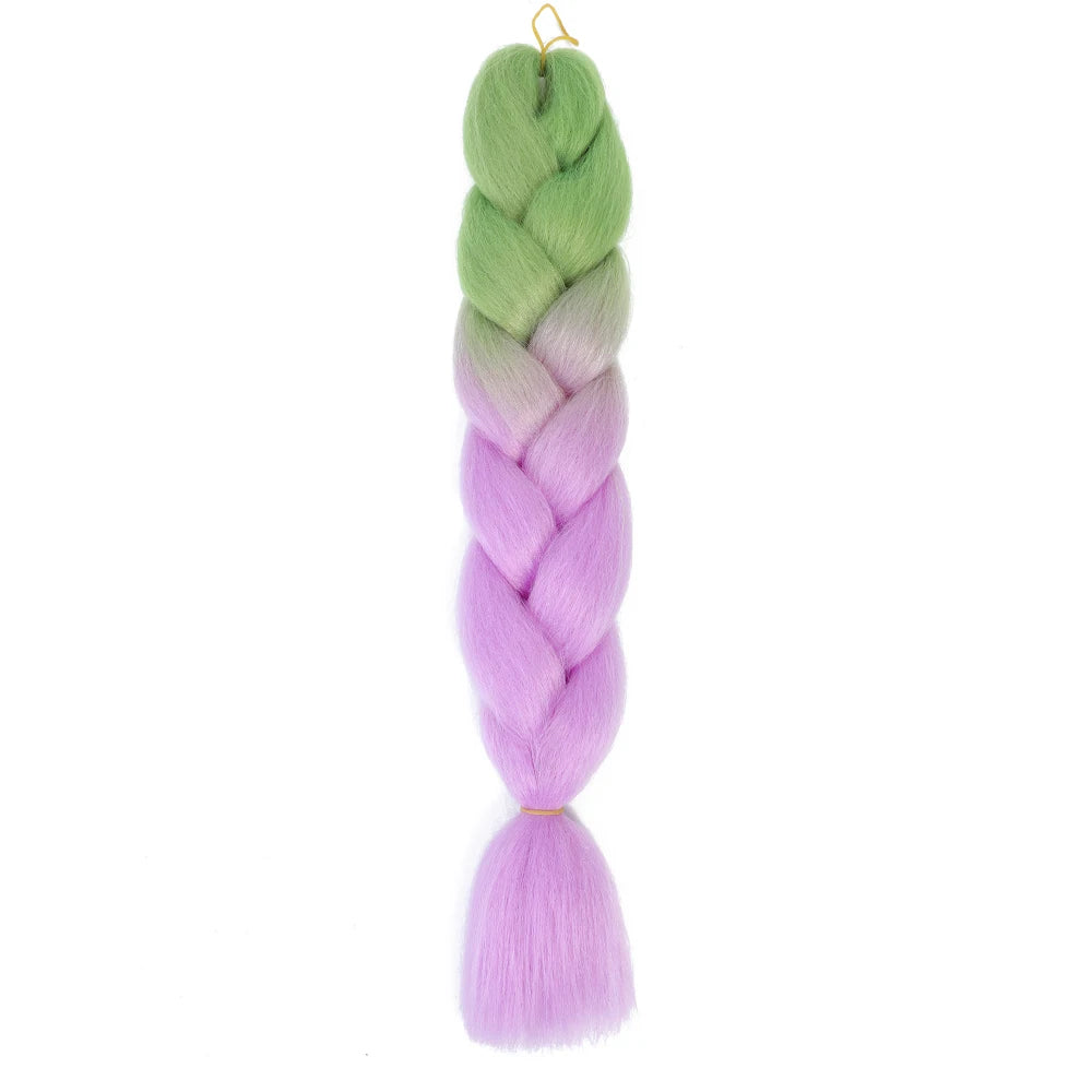 24 Inch Jumbo Braids Extensions Synthetic Braiding Hair Afro Ombre Color kanekalon Hair for Children Braid