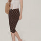 Women Polka Dot Print Capri Pants Y2k High Waist Skinny Knee Length Sexy Yoga Capris Leggings Cropped Trousers Workout