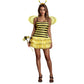 Halloween Bee Costume for Women Ladybug Cosplay Dress with Wings Headband Set Funny Adult Fairy Costumes