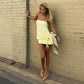 Strapless Backless Mini Dresses Sexy Beach Vacation Outfits Yellow Summer Dress for Woman 2026