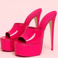 Summer New Women's Thick Bottom, Fine High Heels, Toothed Cool Slippers, Fashion Show, Party, Ultra High Heel Sandals