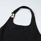 Hardwear Detail Halter Neck Open Back Tops Sexy Black White Ribbed Tight Fitted Tank Tops Clubwear Woman