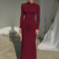 Long Sleeve Ruched Maxi Dress Solid Color Elegant Dresses for Woman Party Outfits Autumn 2025