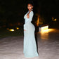 See Through Lace Dress for Woman Elegant Sexy Long Sleeve Maxi Dresses Beach Vacation Outfits