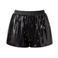 Y2K Sparkle Sequined Shorts Elastic Waist Loose Fit Glitter Hot Pants Women Nightclub Rave Festival Party Casual Bottoms
